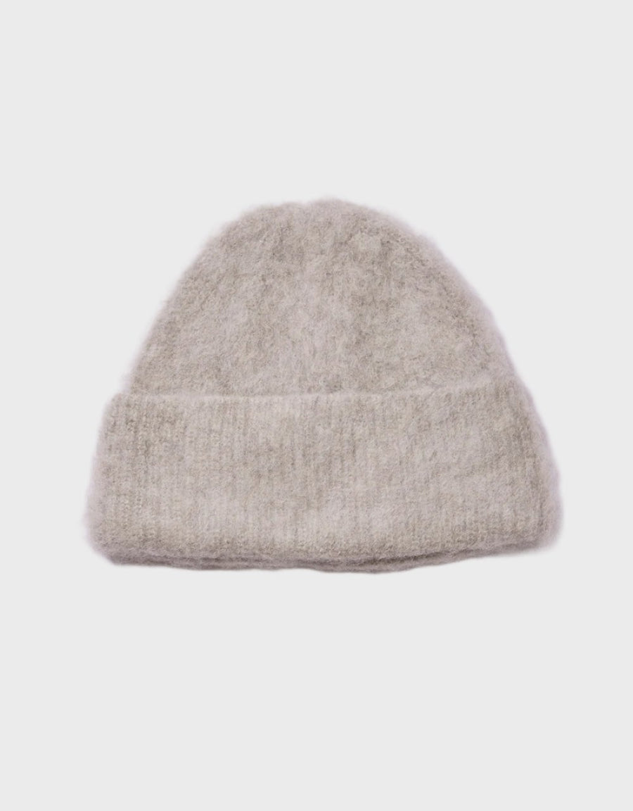 BRUSHED ALPACA BEANIE - CLOUD