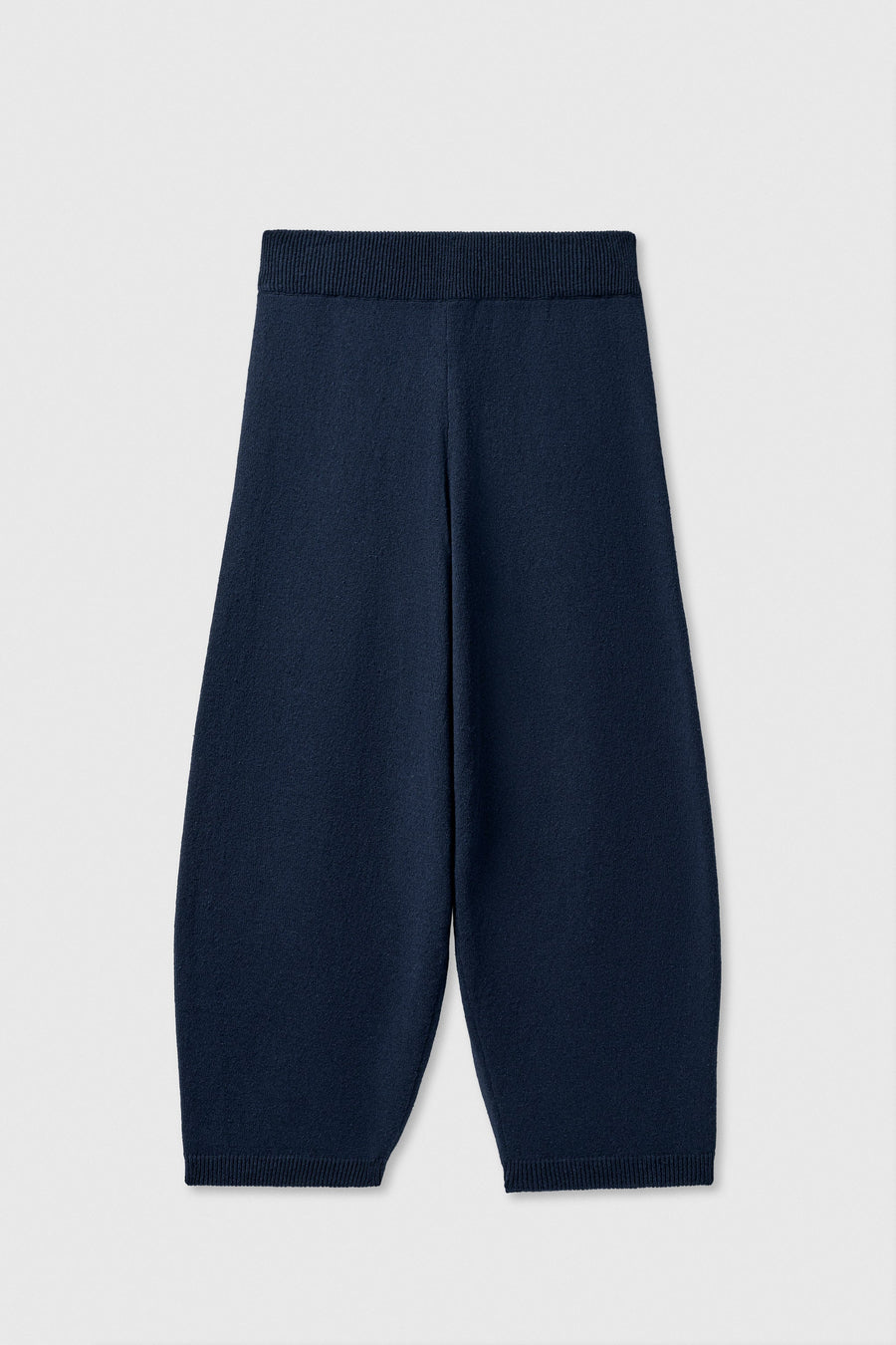 COTTON KNITTED PANTS - NAVY
