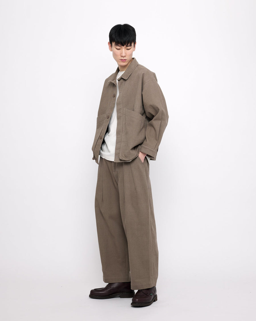 SIGNATURE PANEL POCKET SHIRT JACKET - UMBER