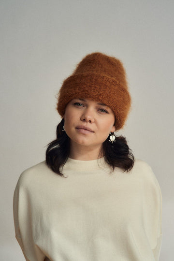 CLOUD MOHAIR BEANIE - GOLDEN LATTE