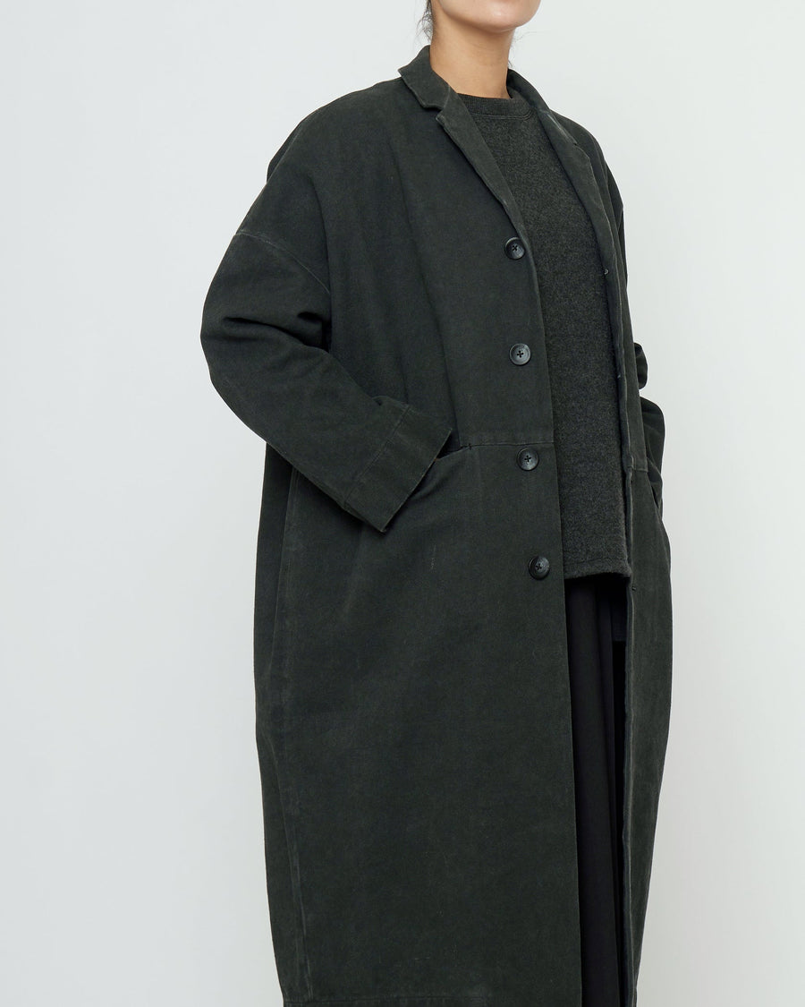 OVERSIZED BLAZER COAT  - WASHED BLACK