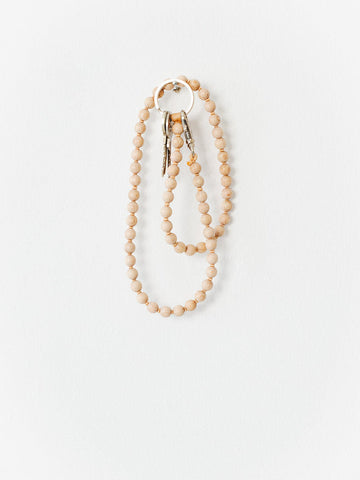 LONG KEYHOLDER - SMALL PERLEN - NATURAL