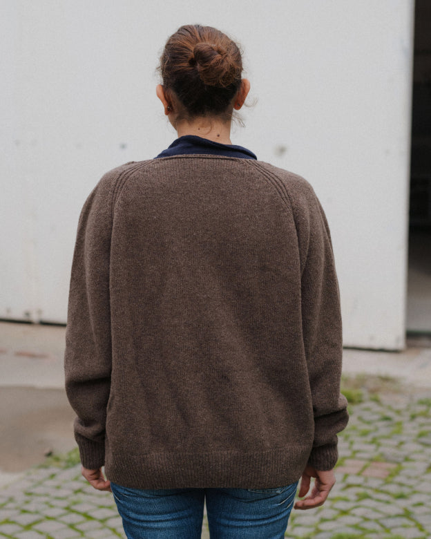 SOAR V NECK - BUREL BROWN