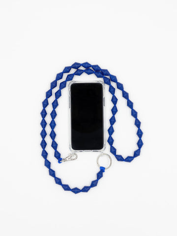 HANDYKETTE PHONE NECKLACE - ZICKZACK - BLUE