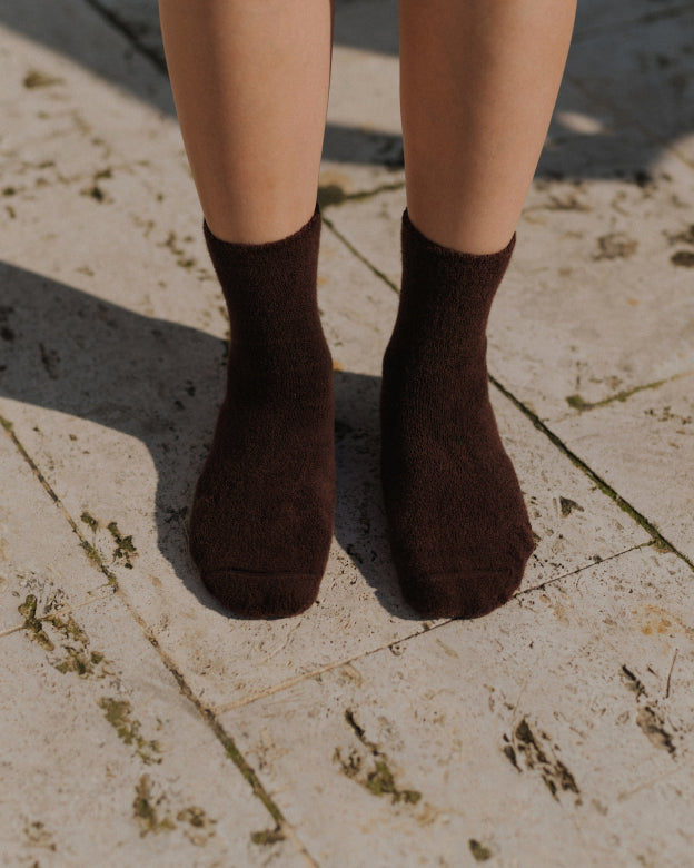 BUCKLE OVERANKLE SOCK - ORTA BROWN