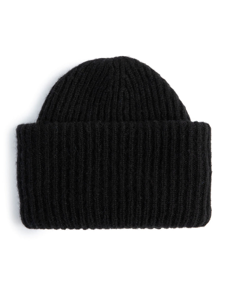 MORA CHUNKY BEANIE - BLACK