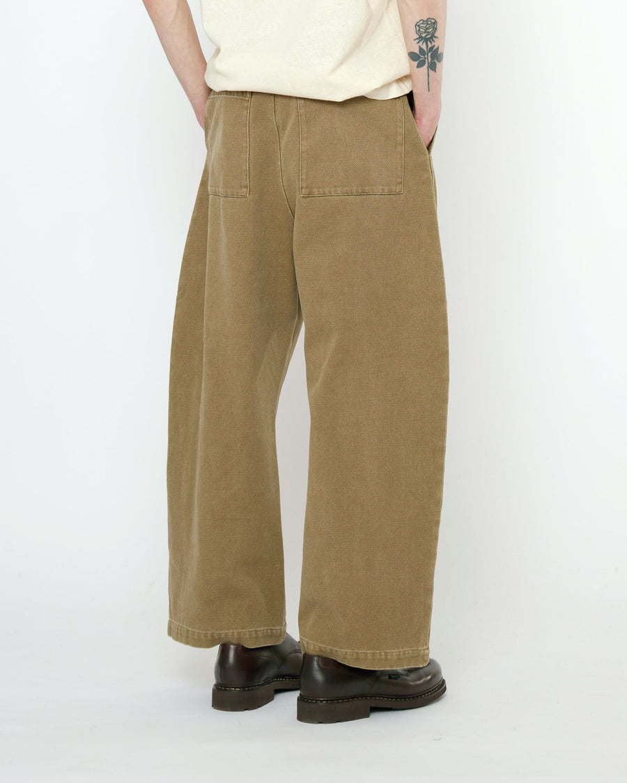 TAILORED CURVE LEGGED TROUSER - KELP