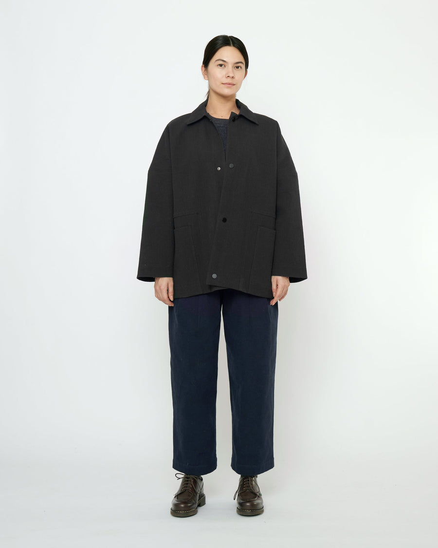 POCKETS SHIRT JACKET - BLACK