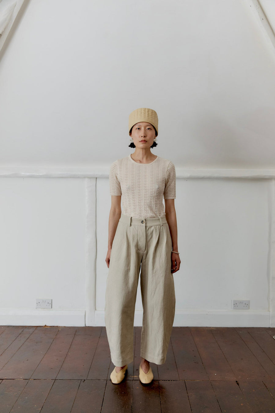 Cawley Robyn Trouser – Natural Japanese Cotton Linen – OPEN HOUSE