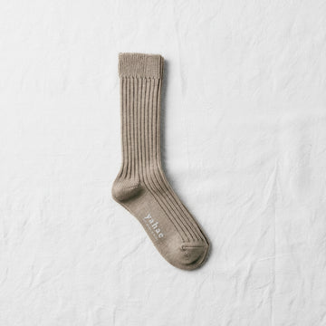 ORGANIC COTTON/YAK RIB SOCKS - GREEN