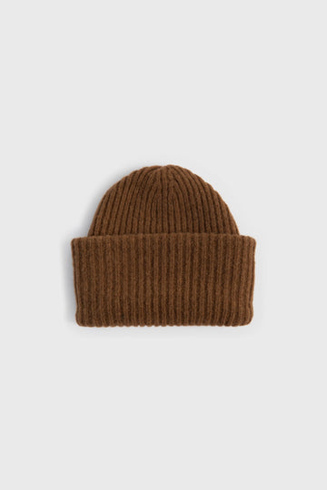 MORA CHUNKY BEANIE - TOBACCO