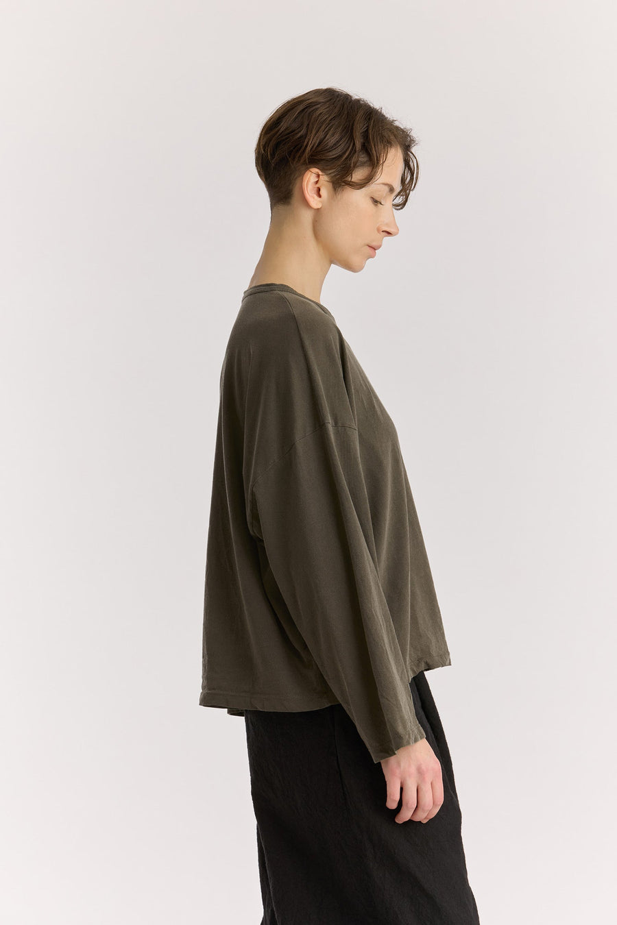WIDE LONGSLEEVE  TEE - SLATE