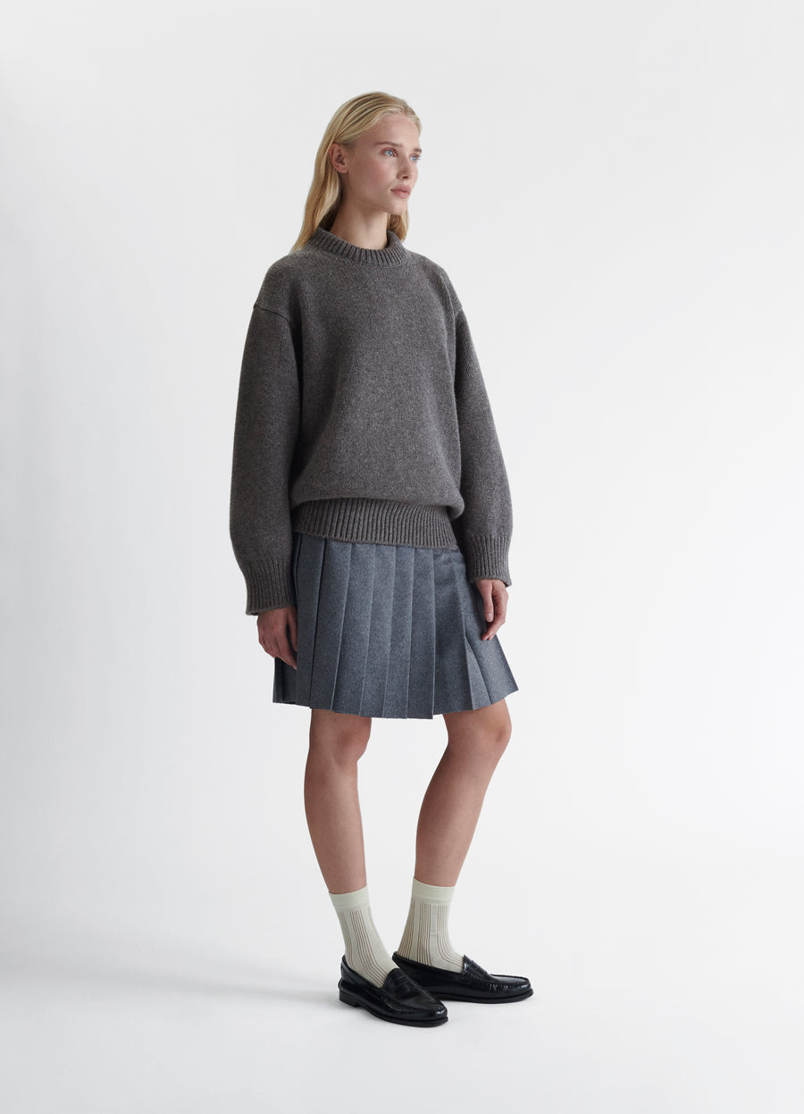 CARAGH CHUNKY SLOUCH GEELONG CREWNECK - DERBY GREY