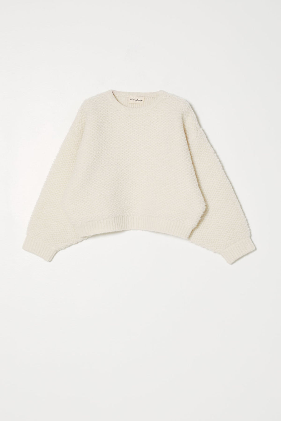 BALLOON SLEEVE SWEATER - FRENCH TERRY - CREAM