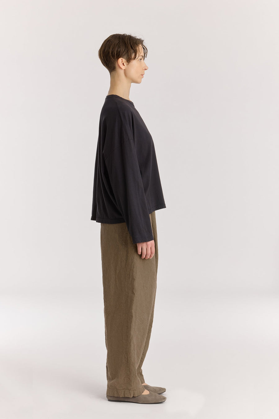 WIDE LONGSLEEVE TEE - BLACK