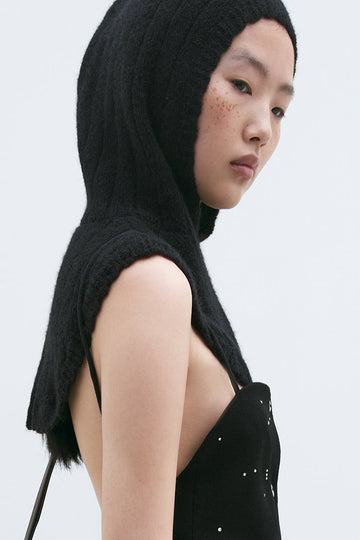 BABY ALPACA BALACLAVA - BLACK