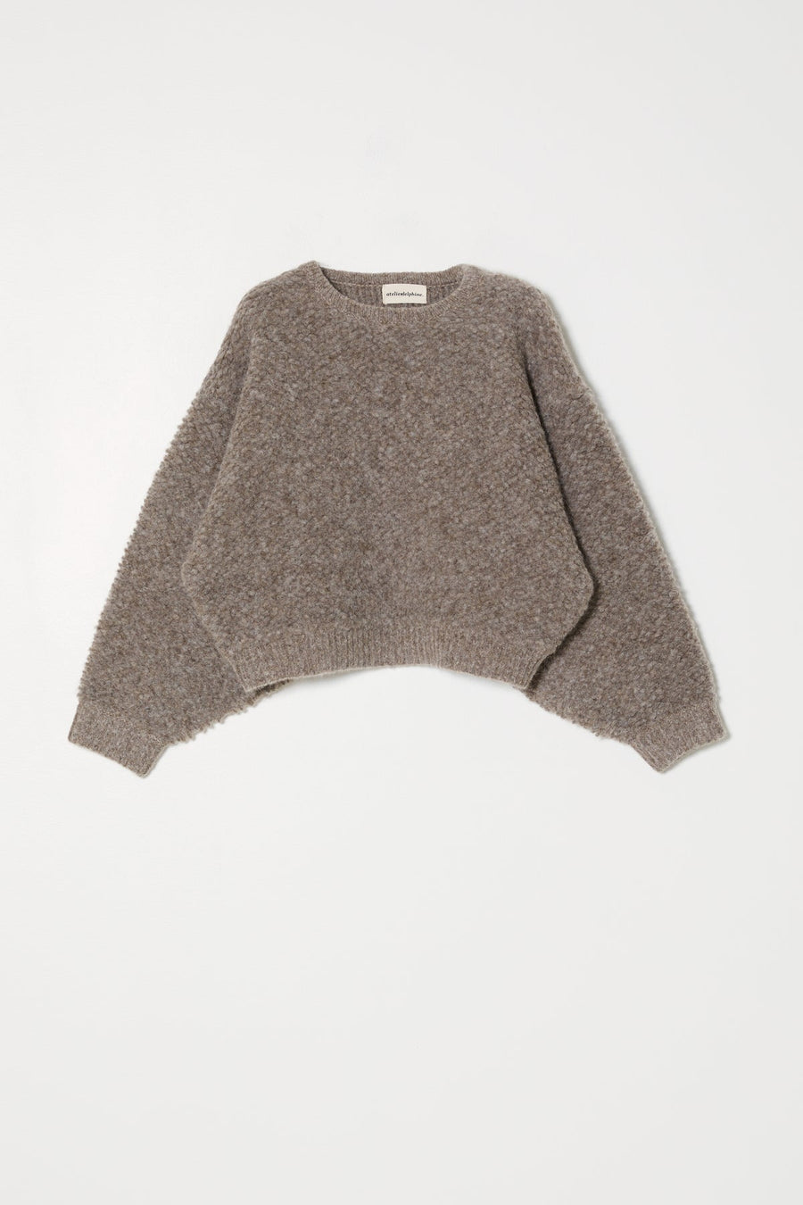 BALLOON SLEEVE SWEATER - FRENCH TERRY - deer