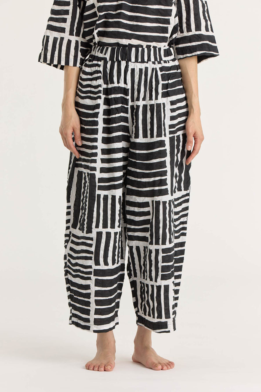 WIDE PANT - BLACK PRINT