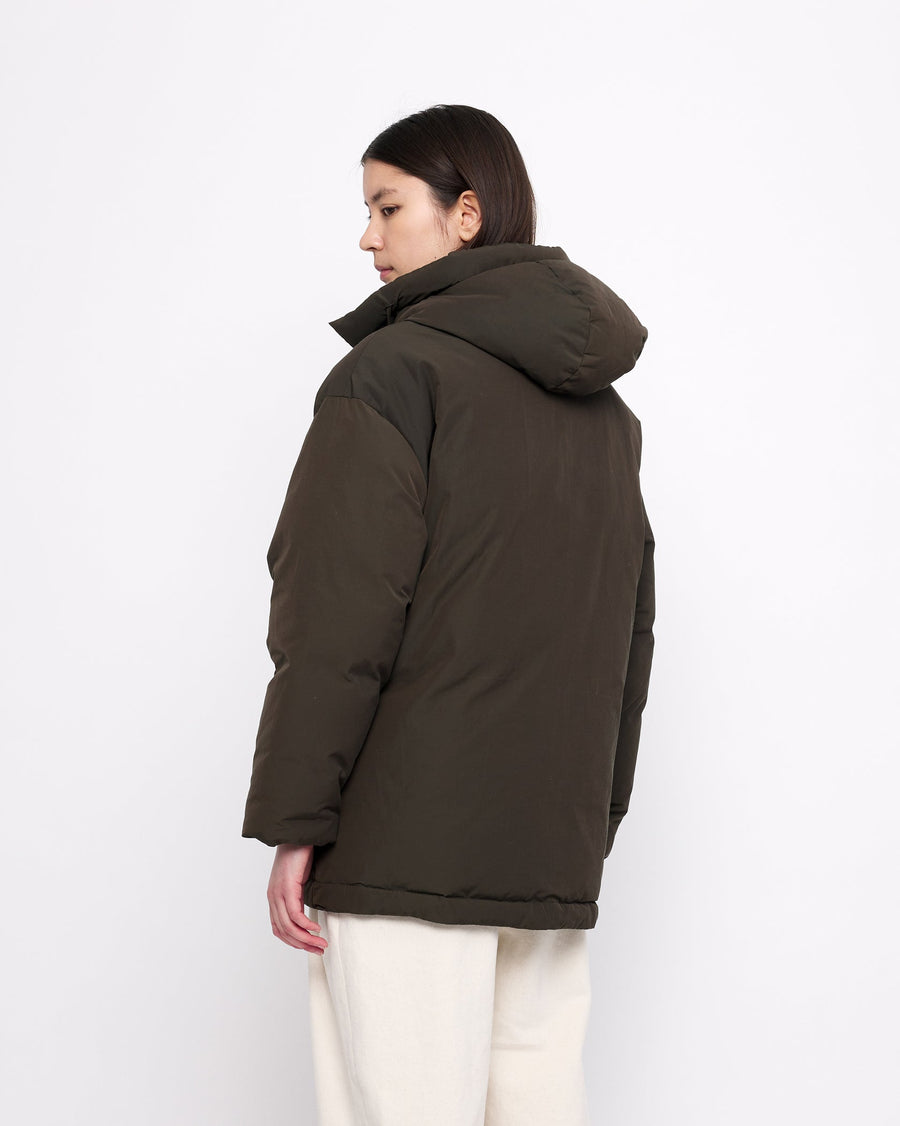 HOODED PUFFER - OLIVE