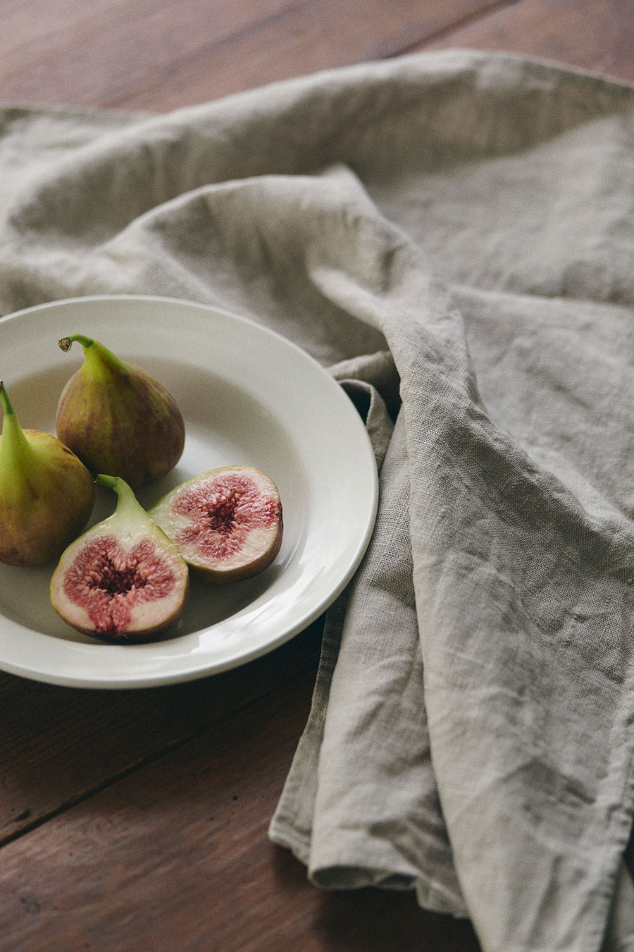 THICK LINEN TEA TOWEL - TAUPE