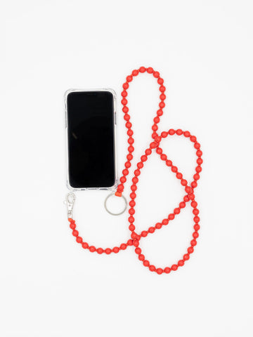 HANDYKETTE PHONE NECKLACE - SMALL PERLEN - RED