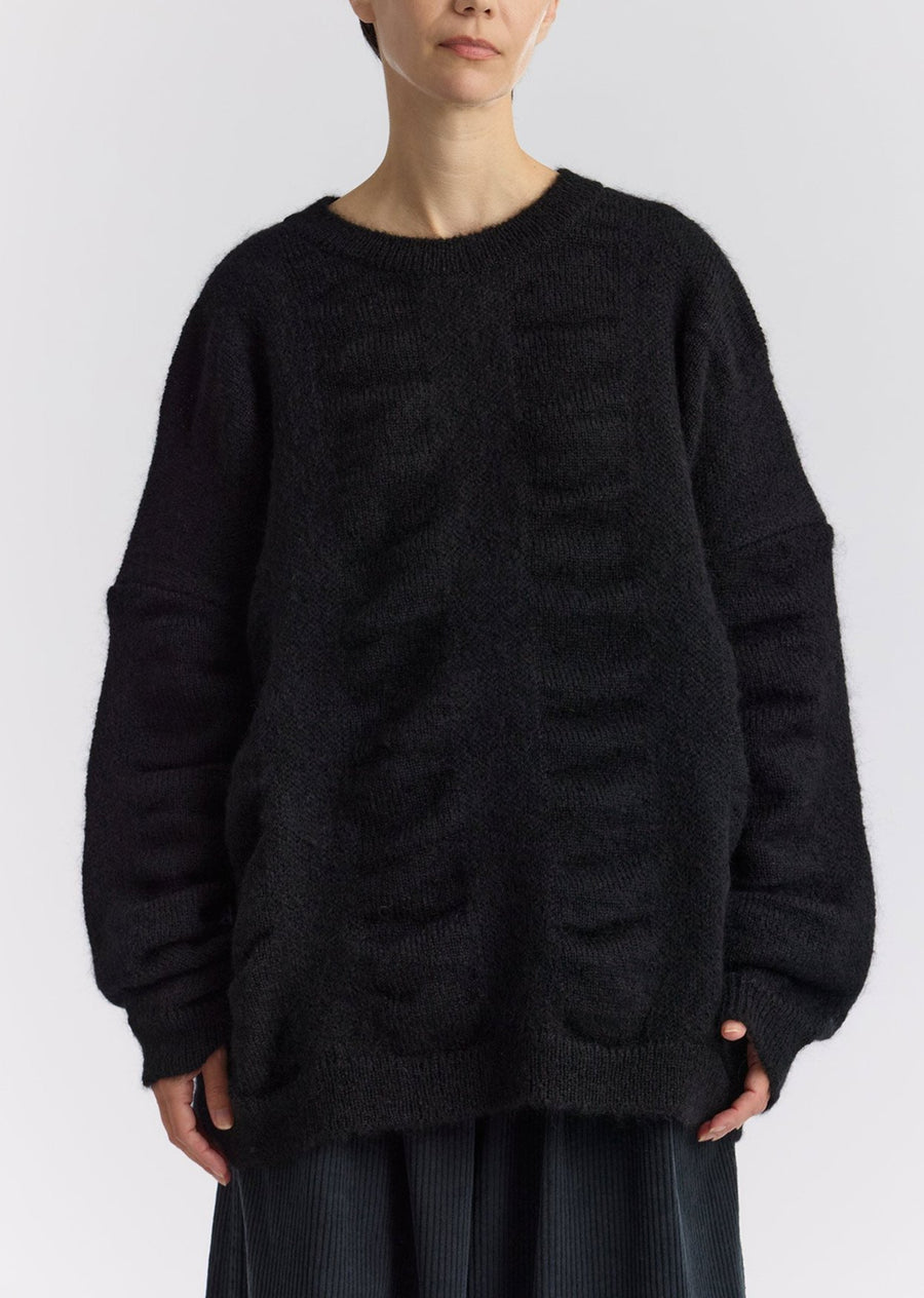 WATERFALL SWEATER - BLACK