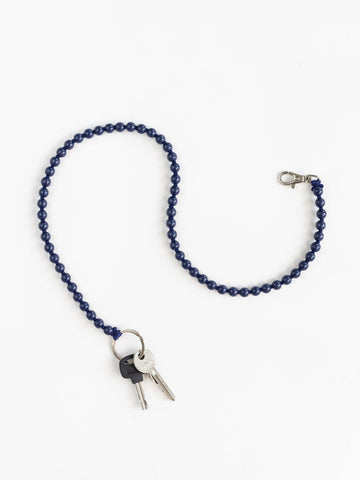 LONG KEYHOLDER - SMALL PERLEN - BLUEBERRY