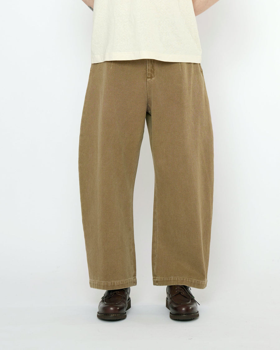 TAILORED CURVE LEGGED TROUSER - KELP