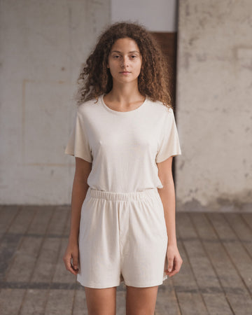 WILD SILK DOMOND SHORTS - UNDYED