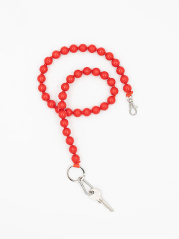 LONG KEYHOLDER - BIG PERLEN - RED