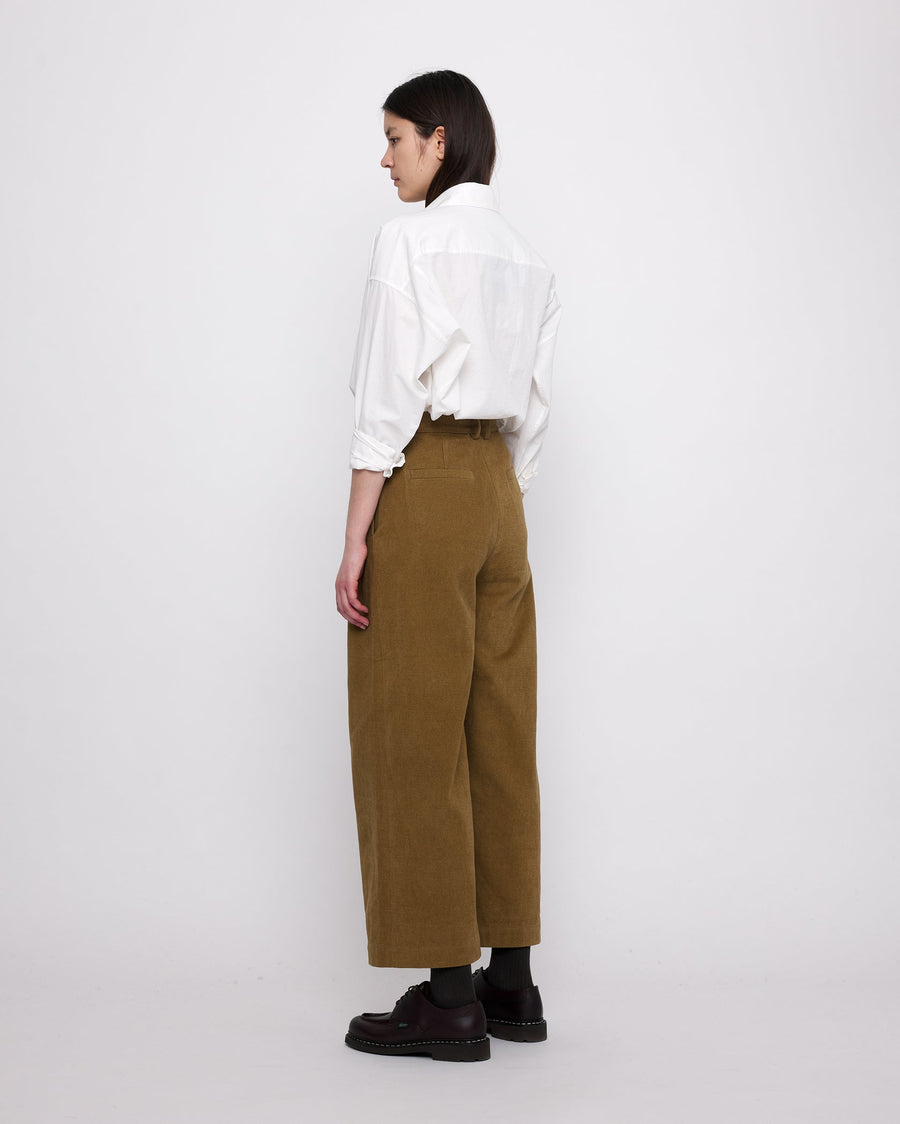 WIDE LEGGED SKATE TROUSER - KELP BROWN