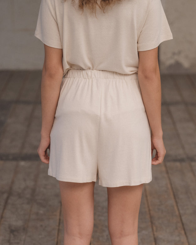 WILD SILK DOMOND SHORTS - UNDYED