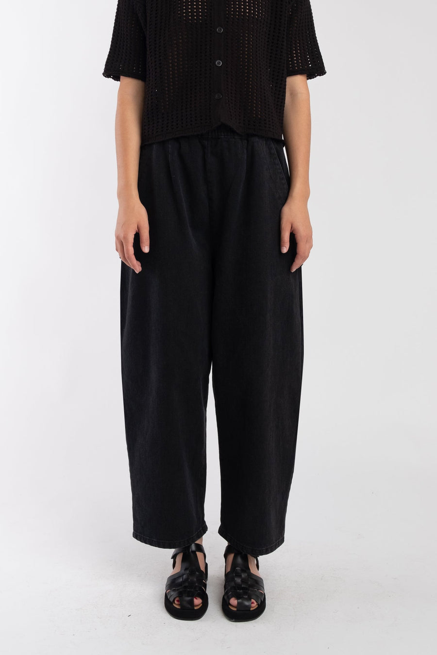 BARREL PANT - FADED BLACK