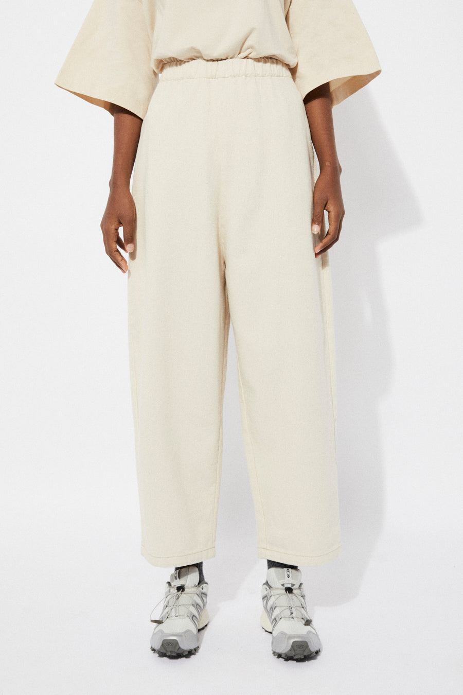 VERDAGUER COTTON MAXI PANTS - NATURAL