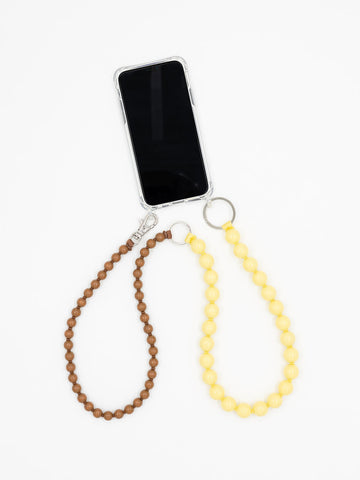 DOPPELHANDYKETTE LONG - BUTTER/MOCCA