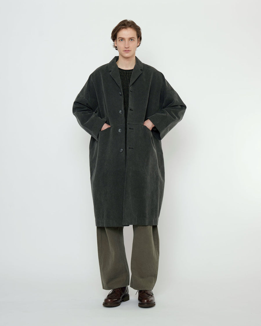 OVERSIZED BLAZER COAT  - WASHED BLACK