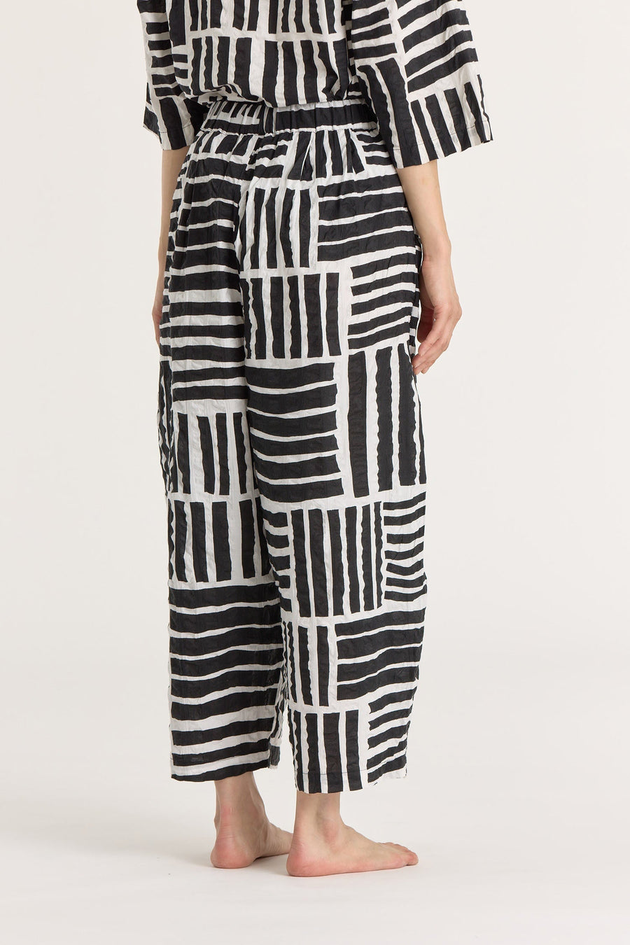 WIDE PANT - BLACK PRINT