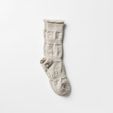 ALPACA LINEN PLOOT SOCKS - NATURAL