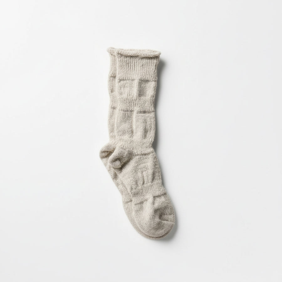 ALPACA LINEN PLOOT SOCKS - NATURAL
