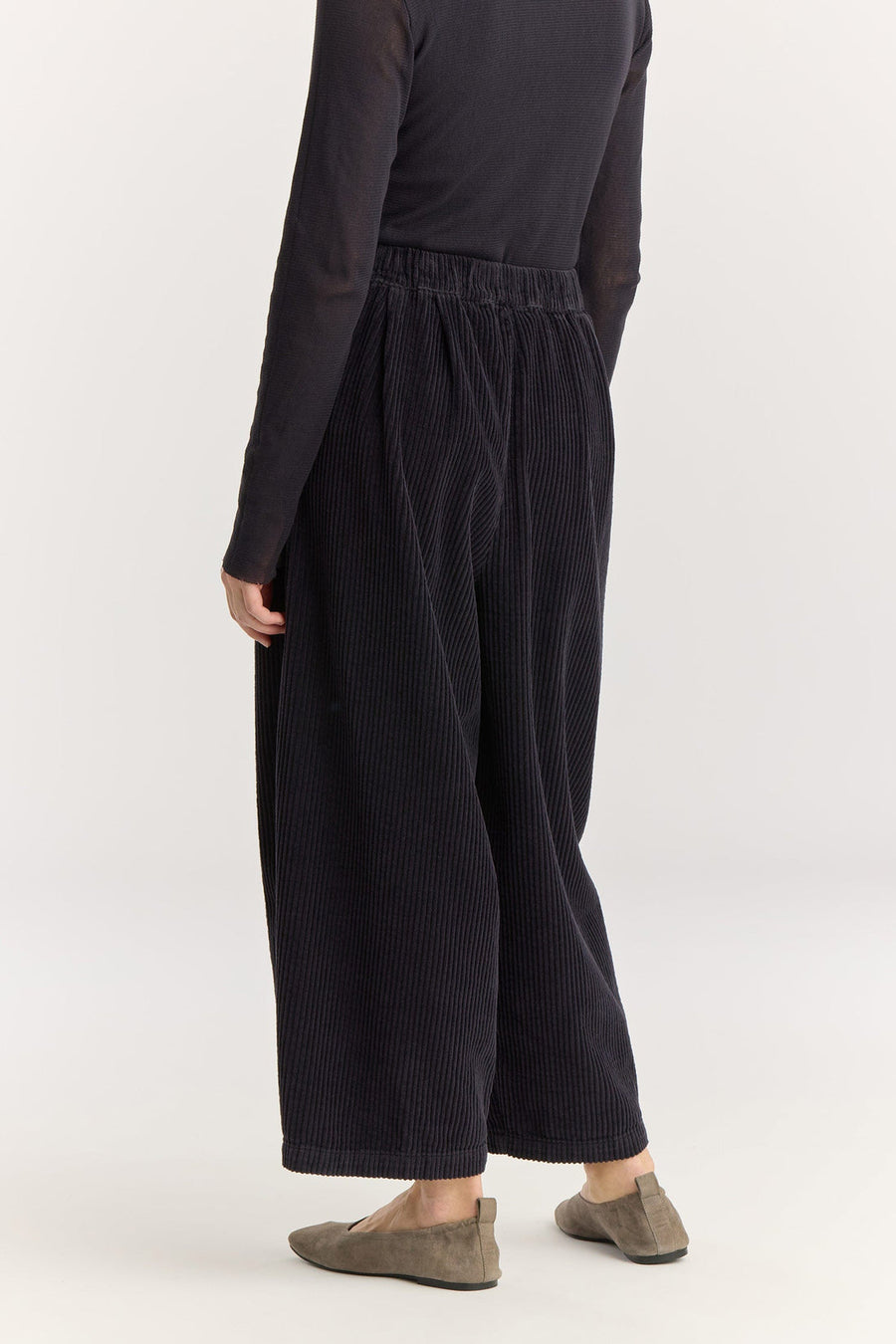 CORDUROY WIDE PANT - DARK NAVY