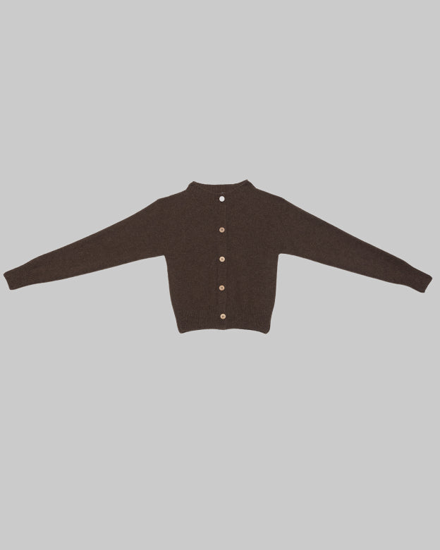 TIER CARDIGAN - BUREL BROWN