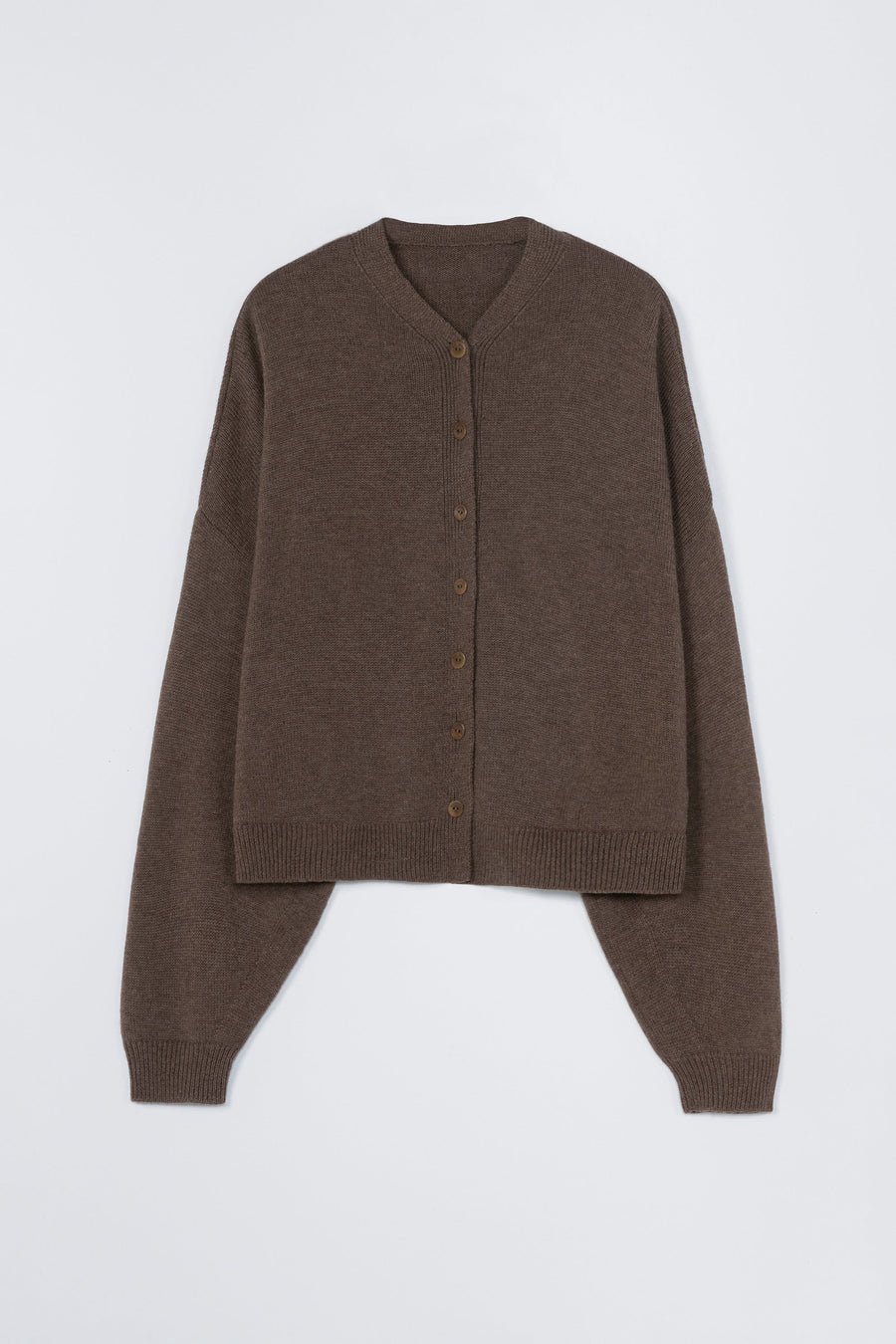 MERINO WOOL CARDIGAN - TAUPE
