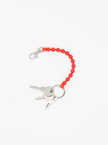 SHORT KEYHOLDER - SMALL PERLEN - RED