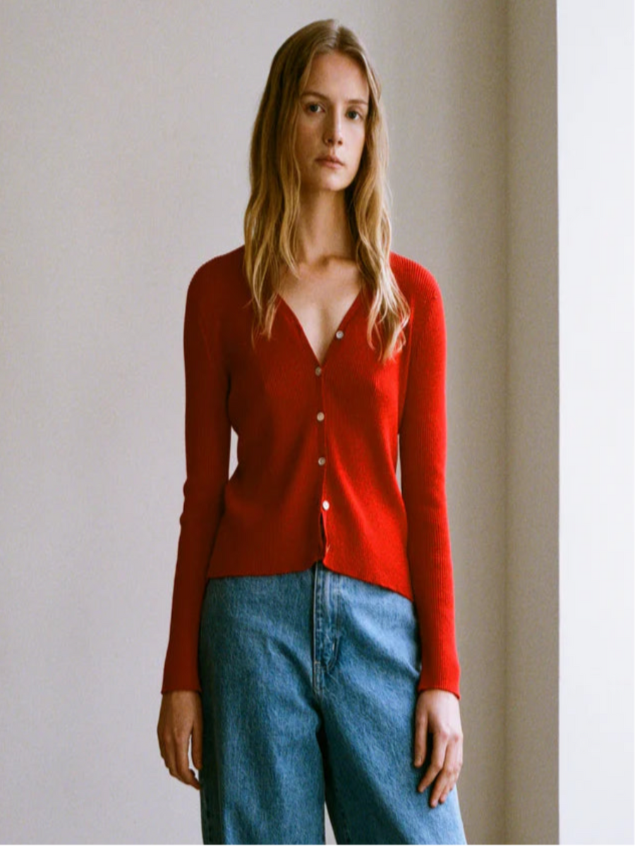 NOLITA CARDIGAN - VERMILLION