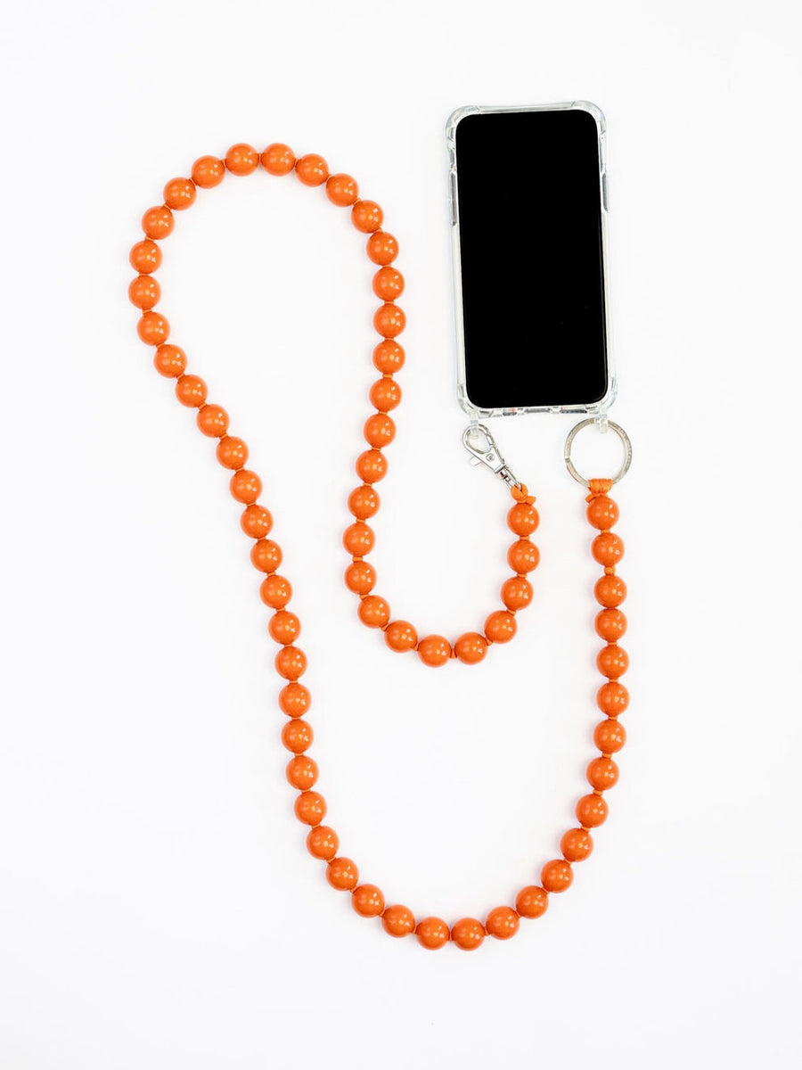 HANDYKETTE PHONE NECKLACE - BIG PERLEN - NEON ORANGE