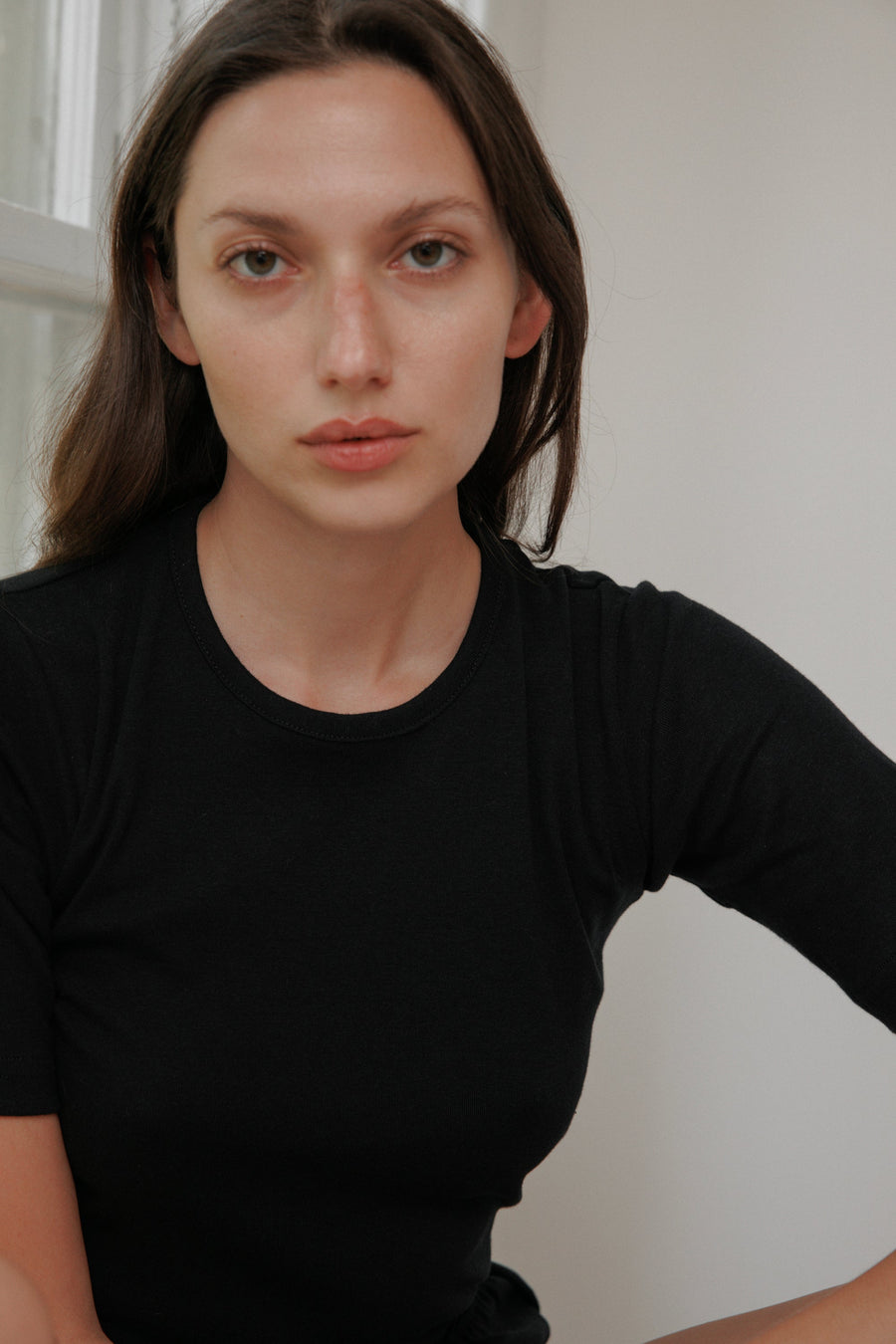 RIB TEE - BLACK
