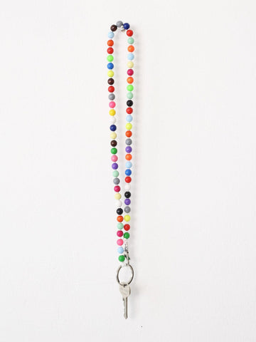 LONG KEYHOLDER - SMALL PERLEN - MULTI MIX
