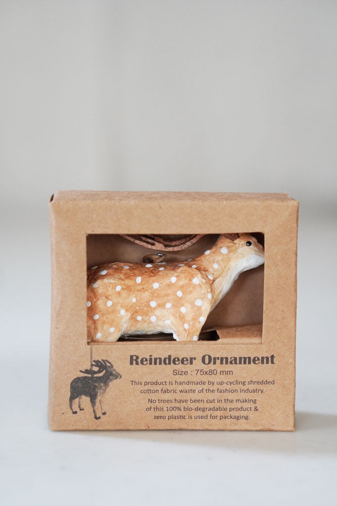 ORNAMENT - PAPER MACHE - REINDEER