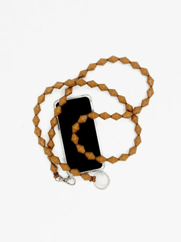 HANDYKETTE PHONE NECKLACE - ZICKZACK - MOCCA