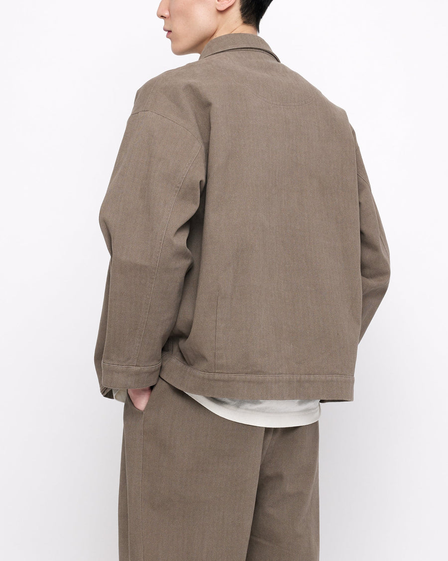 SIGNATURE PANEL POCKET SHIRT JACKET - UMBER